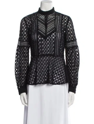 Pre-owned Anna Sui Turtleneck Sweater In Black