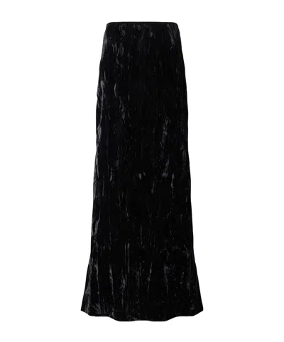 Anna Sui Velvet Maxi Skirt In Black