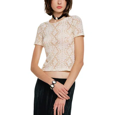 Anna Sui Victorian Lace Combo T-shirt In Multi