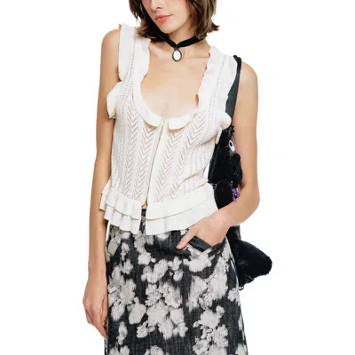 Anna Sui Victorian Pointelle Camisole In White