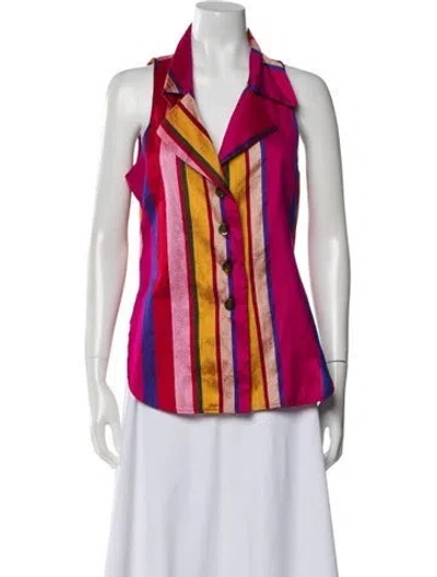 Pre-owned Anna Sui Vintage 1990's Button-up Top In Pink