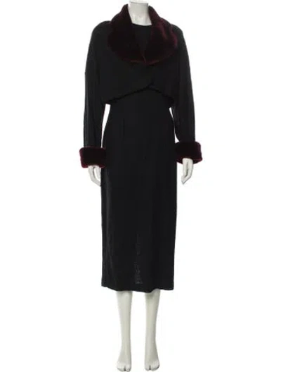 Pre-owned Anna Sui Vintage 1990's Dress Set In Black