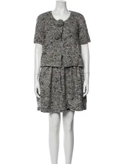 Pre-owned Anna Sui Vintage 2000's Skirt Suit In Neutrals