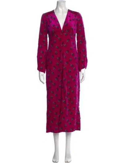 Pre-owned Anna Sui Vintage Long Dress In Pink