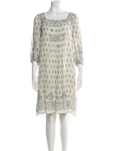 Pre-owned Anna Sui Vintage Mini Dress In Neutrals