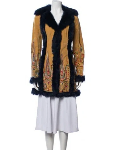 Pre-owned Anna Sui Vintage Paisley Print Coat In Multicolor