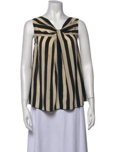 Pre-owned Anna Sui Vintage Silk Blouse In Neutrals