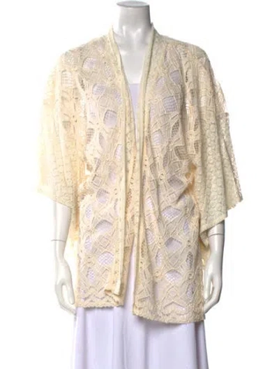Pre-owned Anna Sui V-neck Sweater In Neutral