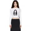 Anna Sui White Devil Long Sleeve T-shirt In White