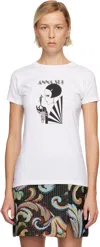 Anna Sui White Mad Cap Heiress Baby T-shirt In White