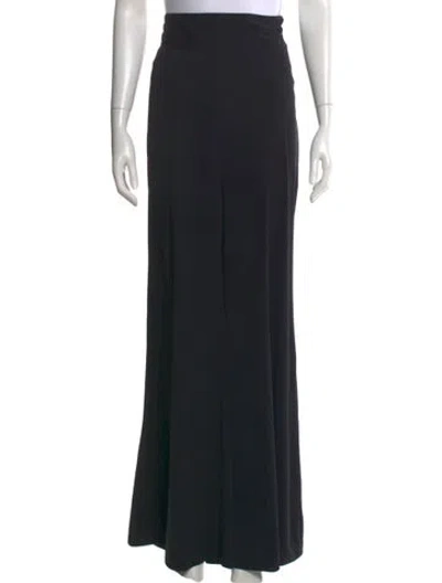 Pre-owned Anna Sui Wide Leg Pants In Black