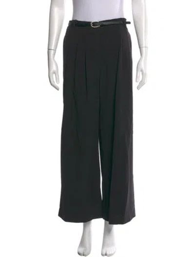 Pre-owned Anna Sui Wide Leg Pants In Black