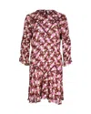 Anna Sui Woman Lace-trimmed Floral Print Mini Dress In Multicolor Rayon In Multi