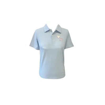 Anna Sui Women's Blue Patch Polo Tee