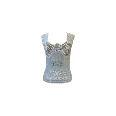 Anna Sui Women's Lingerie Lace Knit Camisole - Sky Blue