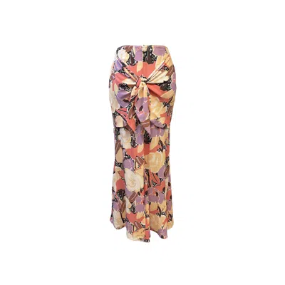 Anna Sui Women's Red / Yellow Desert Bloom Crepe Skirt In Multi