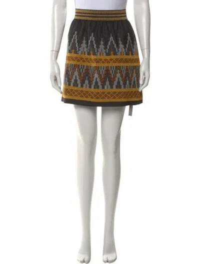 Pre-owned Anna Sui Wool Mini Skirt In Multi