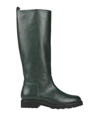Anna Virgili Woman Boot Dark Green Size 7 Calfskin