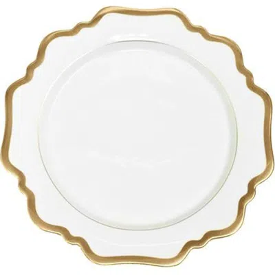 Anna Weatherley Anitque White Gold Bread & Butter Plate In White/gold