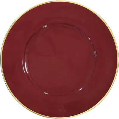 Anna Weatherley Anna's Charger Plate In Crimson