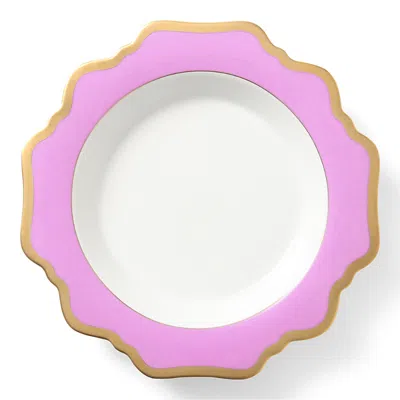 Anna Weatherley Anna's Palette Aqua Green Soup & Pasta Bowl In Pink