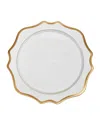 Anna Weatherley Antique White With Gold Charger