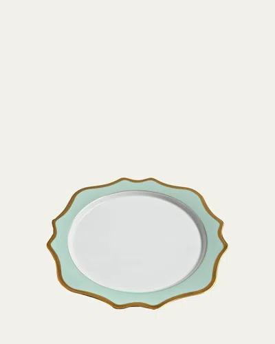 Anna Weatherley Anna's Palette Charger In Aqua Green