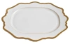 Anna Weatherley Antiqued White Oval Platter In White/gold