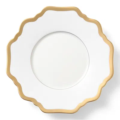 ANNA WEATHERLEY ANTIQUE WHITE WITH GOLD SAUCER,AG5