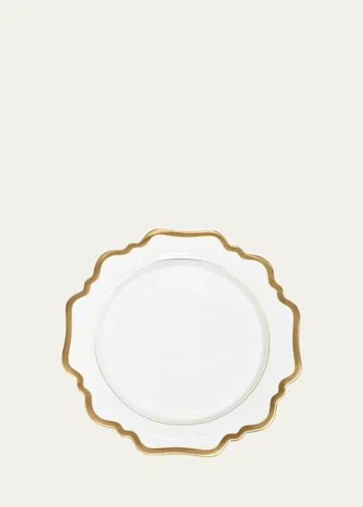 Anna Weatherley Antiqued White Dessert Plate In Multi