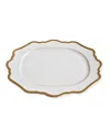 Anna Weatherley Antiqued White Oval Platter