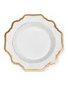 Anna Weatherley Antiqued White Soup Plate