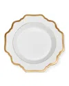 Anna Weatherley Antiqued White Soup Plate In Antique White