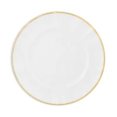 Anna Weatherley Brushed Gold Charger In White