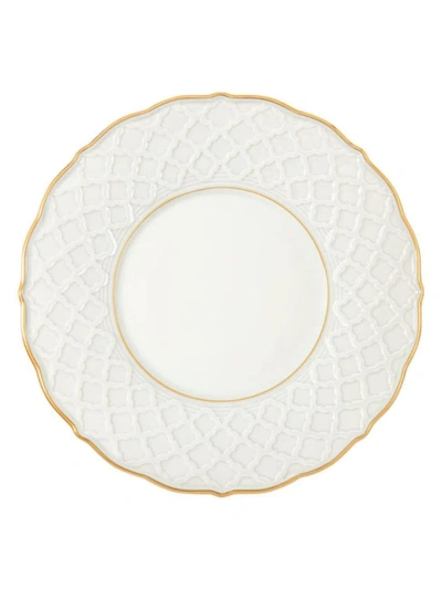 Anna Weatherley Empire Gold Trim Tea Saucer In White Gold