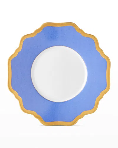 Anna Weatherley Indigo Rimmed Saucer In Multi