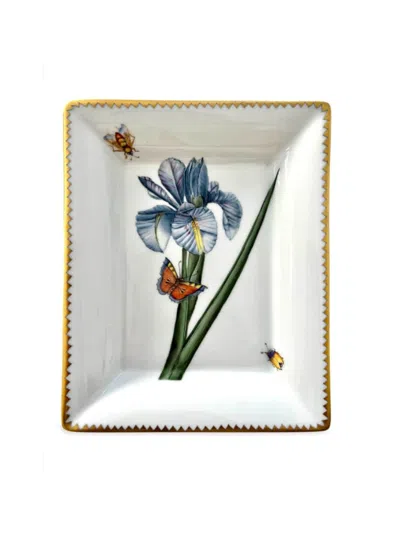 Anna Weatherley Iris Flower Tray In White
