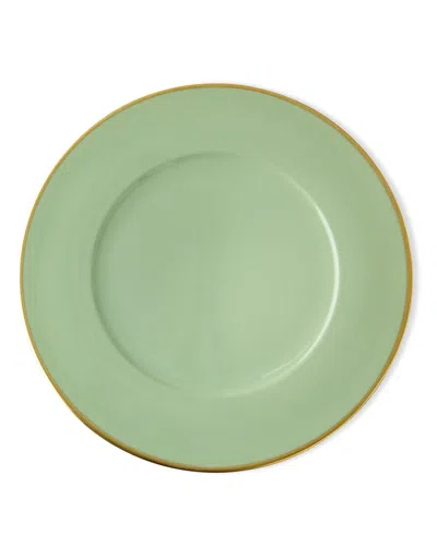 Anna Weatherley Porcelain And 24k Gold Charger In Green