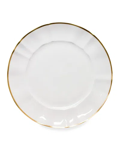 Anna Weatherley White Charger Plate With Gold Border