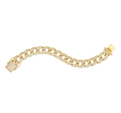 Anna Zuckerman 12mm Super Cuban Link Bracelet In Yellow Gold