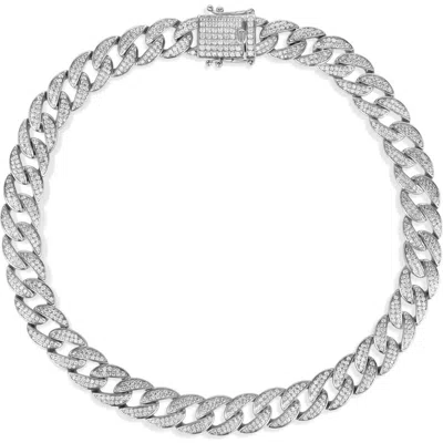 Anna Zuckerman 12mm Super Cuban Necklace 26 Inches In White