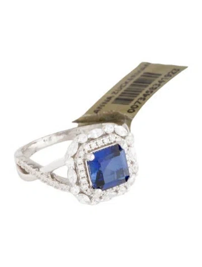 Pre-owned Anna Zuckerman 2ct Synthetic Sapphire & Cubic Zirconia In Multicolor