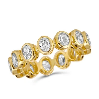 Anna Zuckerman 3 Carat Oval Eternity Ring In Yellow Gold