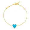 Anna Zuckerman Bff Heart Bracelet In Blue Turquoise