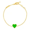 Anna Zuckerman Bff Heart Bracelet In Green