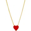 Anna Zuckerman Bff Heart Necklace In Red