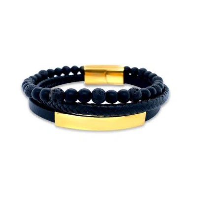 Anna Zuckerman Bracelet Stack In Black