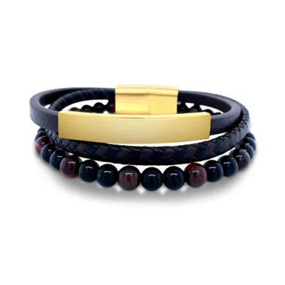 Anna Zuckerman Bracelet Stack In Burgundy