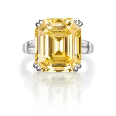 Anna Zuckerman Cali 10 Carat Diamond Crystalline Ring In Canary Yellow Crystalline