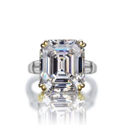 Anna Zuckerman Cali 10 Carat Diamond Crystalline Ring In White Diamond Crystalline
